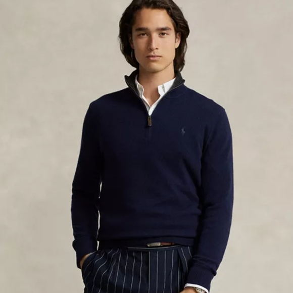 Polo Ralph Lauren Cashmere Quarter Zip Sweater XXL